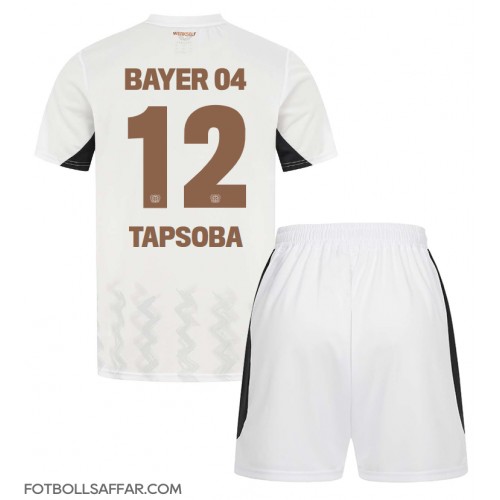 Bayer Leverkusen Edmond Tapsoba #12 Bortadräkt Barn 2024-25 Kortärmad (+ Korta byxor)